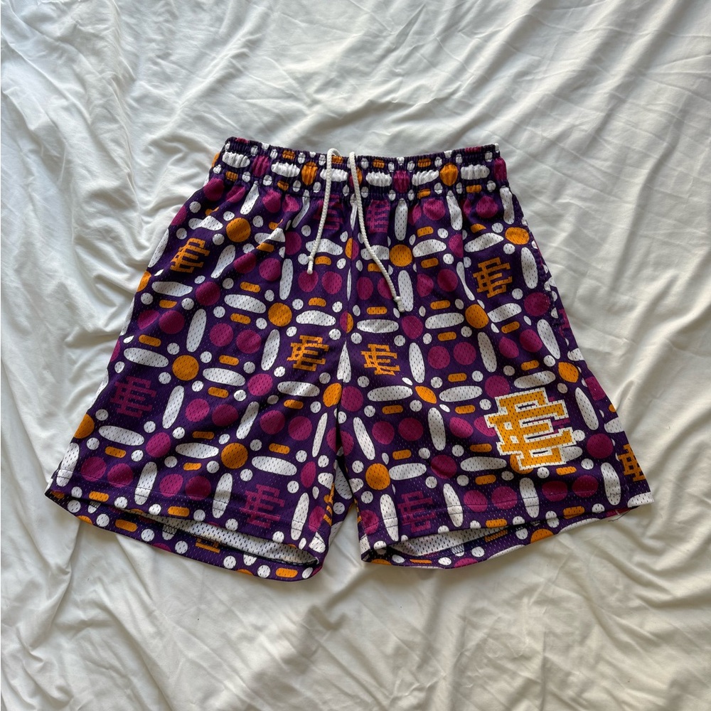 Eric Emanuel Purple and Orange Athletic Shorts